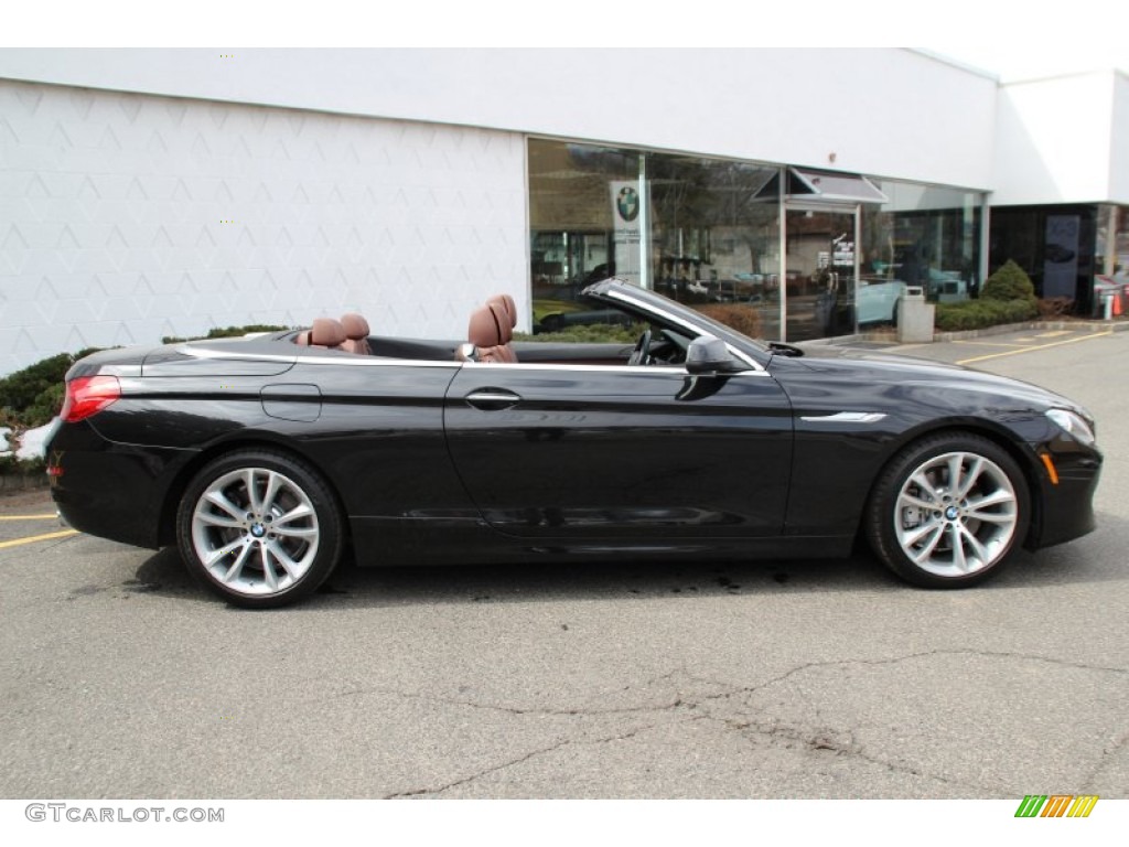 Black Sapphire Metallic 2015 BMW 6 Series 640i Convertible Exterior Photo #102499818
