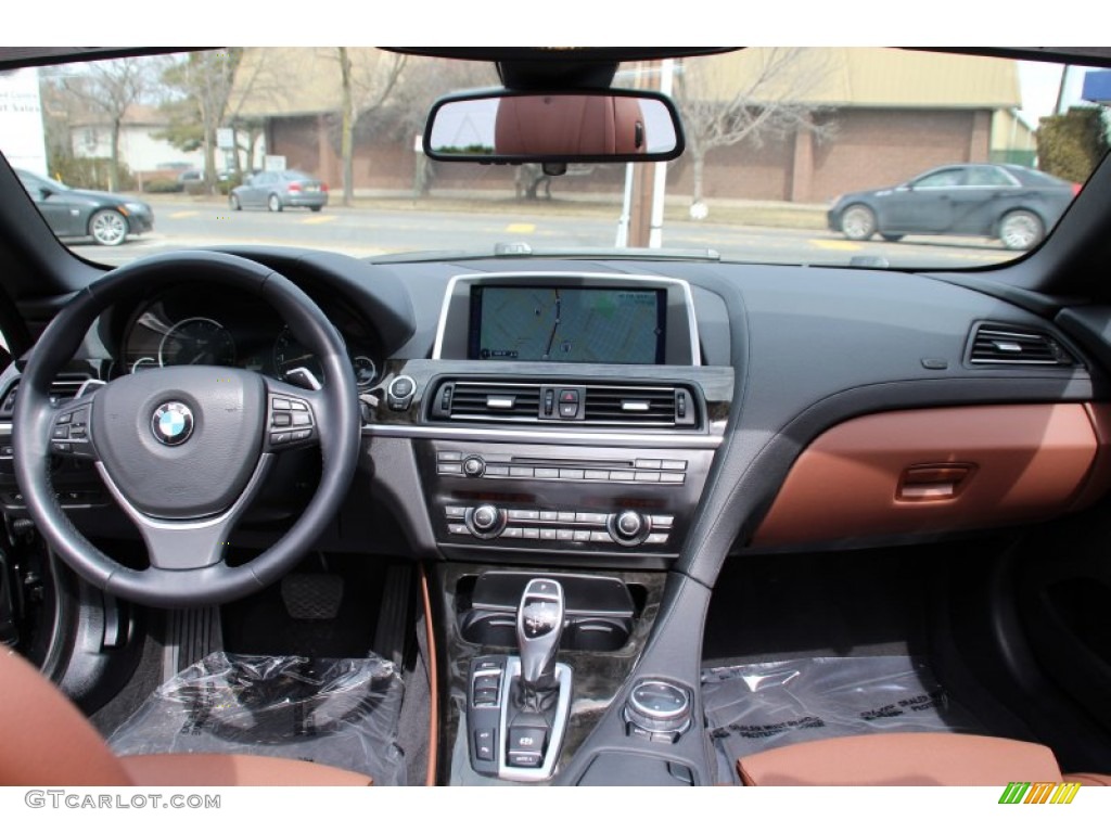 2015 BMW 6 Series 640i Convertible Cinnamon Brown Dashboard Photo #102500069
