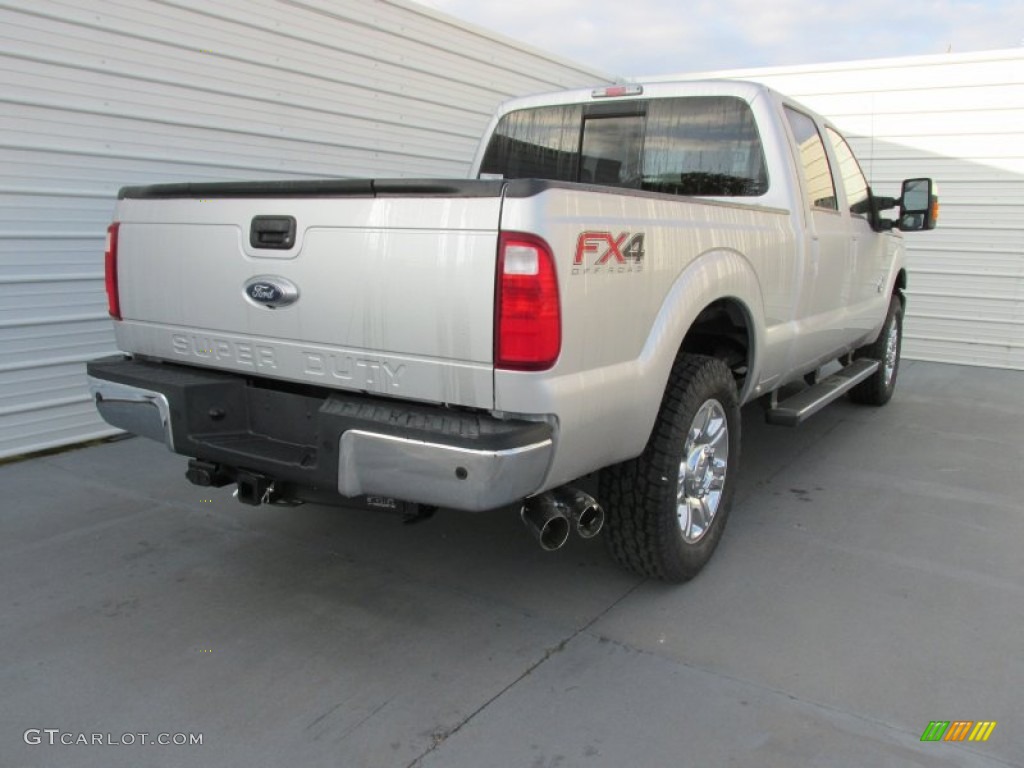 2015 F250 Super Duty Lariat Crew Cab 4x4 - Ingot Silver / Black photo #4