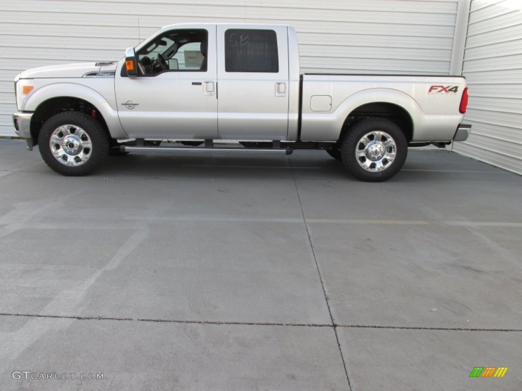 2015 F250 Super Duty Lariat Crew Cab 4x4 - Ingot Silver / Black photo #6