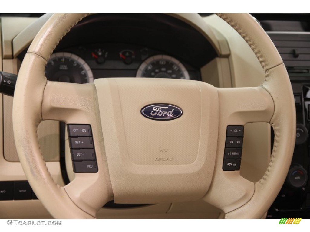 2009 Ford Escape Limited V6 4WD Camel Steering Wheel Photo #102500553