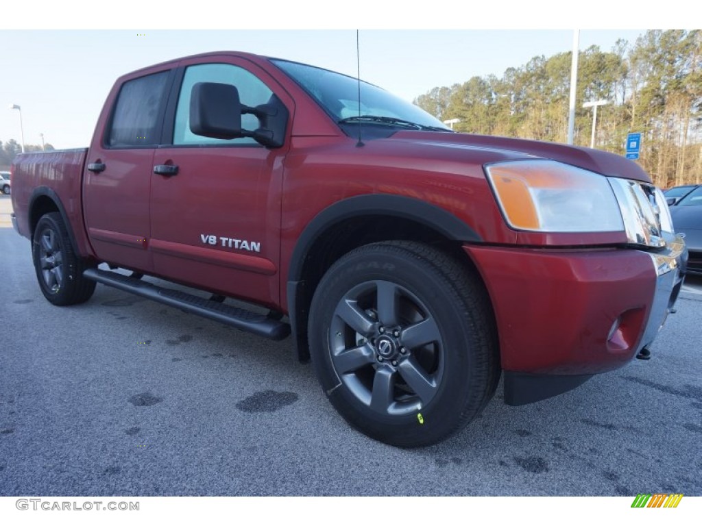 Cayenne Red 2015 Nissan Titan SV Crew Cab Exterior Photo #102501885