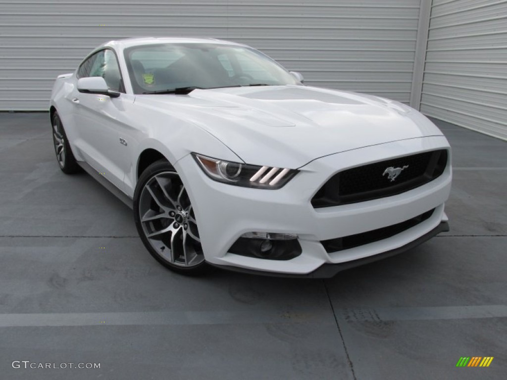 Oxford White 2015 Ford Mustang GT Premium Coupe Exterior Photo #102502098