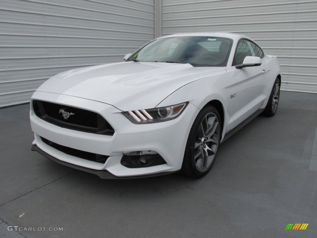 Oxford White 2015 Ford Mustang GT Premium Coupe Exterior Photo #102502172