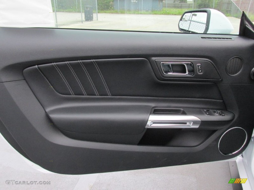 2015 Ford Mustang GT Premium Coupe Ebony Door Panel Photo #102502365