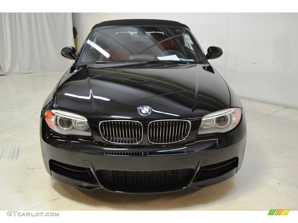 2012 1 Series 135i Convertible - Jet Black / Coral Red photo #4