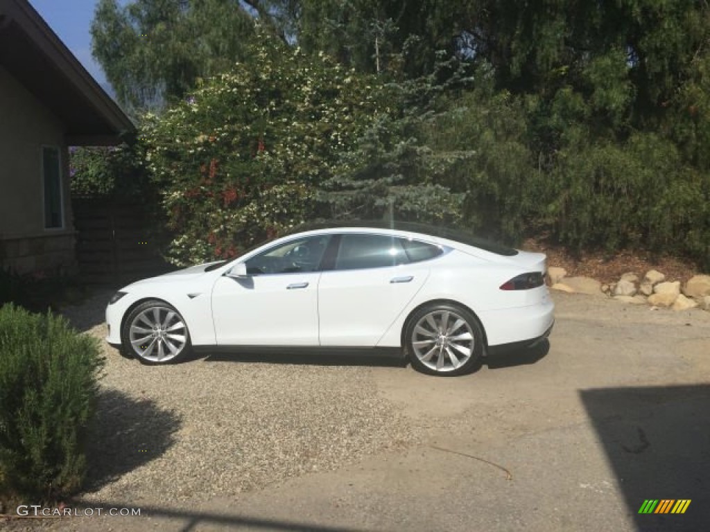White Tesla Model S