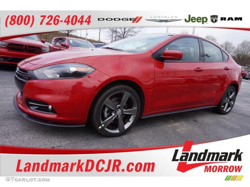 2015 Dart GT - Redline Red 2 Coat Pearl / Black/Ruby Red Accent Stitching photo #1