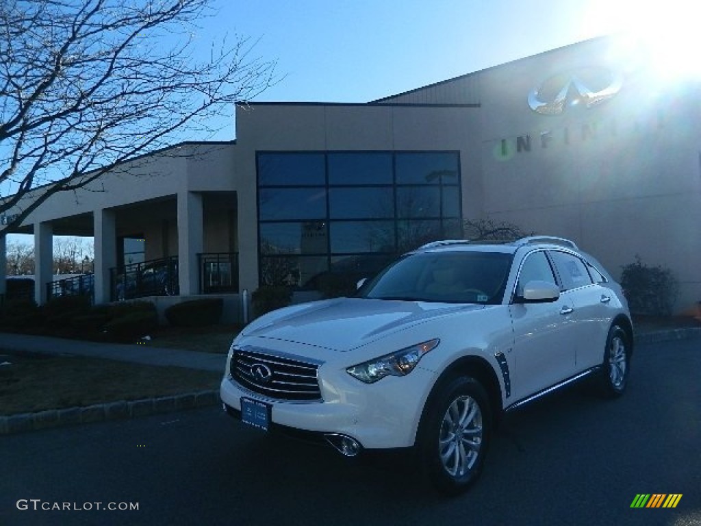 2014 QX70 AWD - Moonlight White / Wheat photo #1