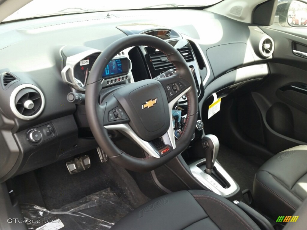 RS Jet Black Interior 2015 Chevrolet Sonic RS Hatchback Photo #102511097