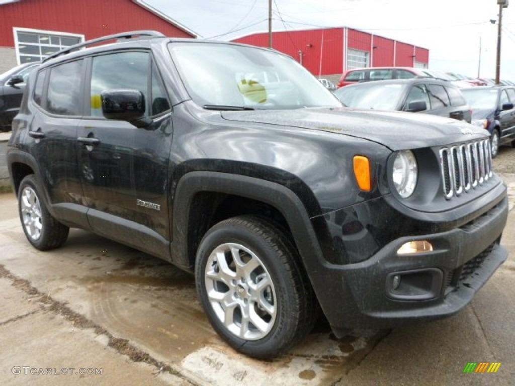 Black 2015 Jeep Renegade Latitude 4x4 Exterior Photo #102511397