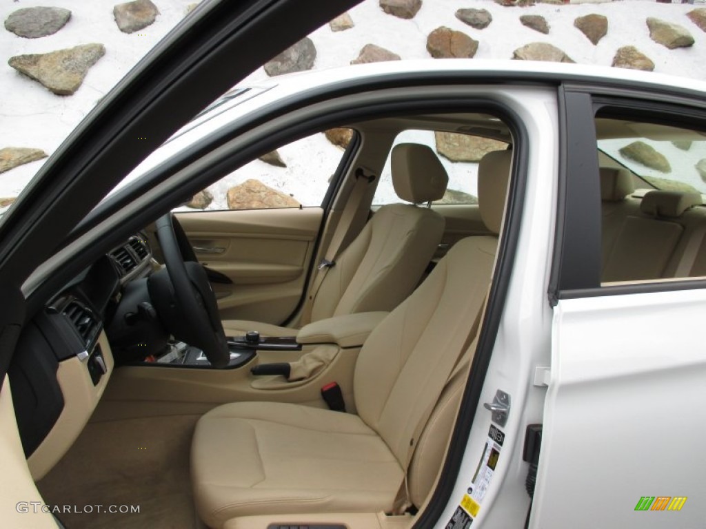 2015 3 Series 320i xDrive Sedan - Alpine White / Venetian Beige photo #12