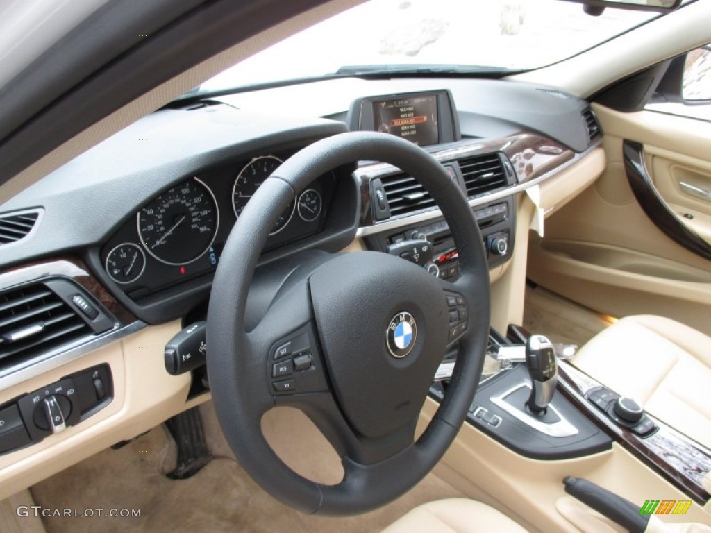 2015 3 Series 320i xDrive Sedan - Alpine White / Venetian Beige photo #14