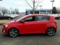 Red Hot 2015 Chevrolet Sonic RS Hatchback Exterior