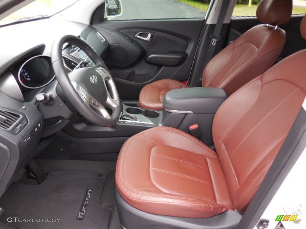 Black/Saddle Interior 2012 Hyundai Tucson Limited Photo #102512297
