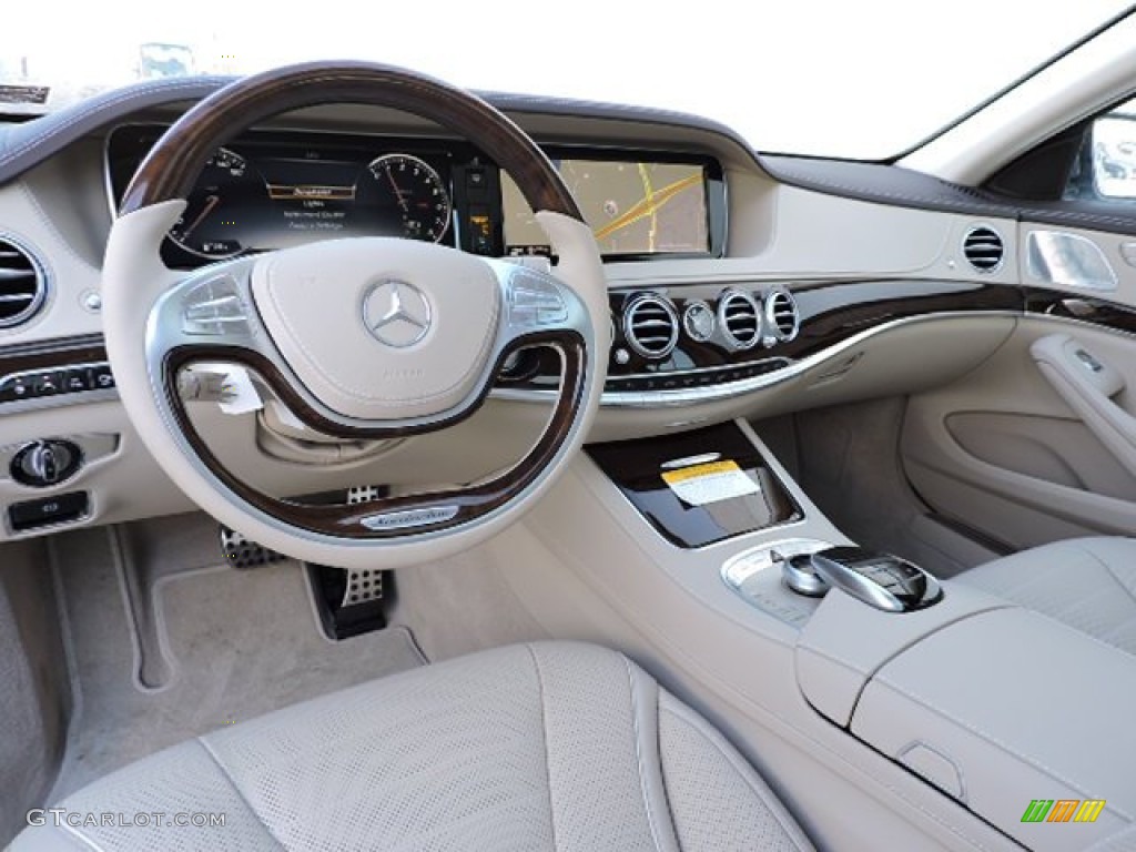 Silk Beige/Espresso Brown Interior 2015 Mercedes-Benz S 550 4Matic Sedan Photo #102517910