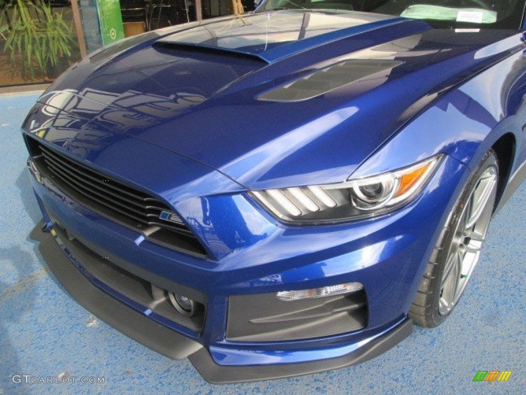 2015 Mustang Roush Stage 2 Coupe - Deep Impact Blue Metallic / Ebony photo #8