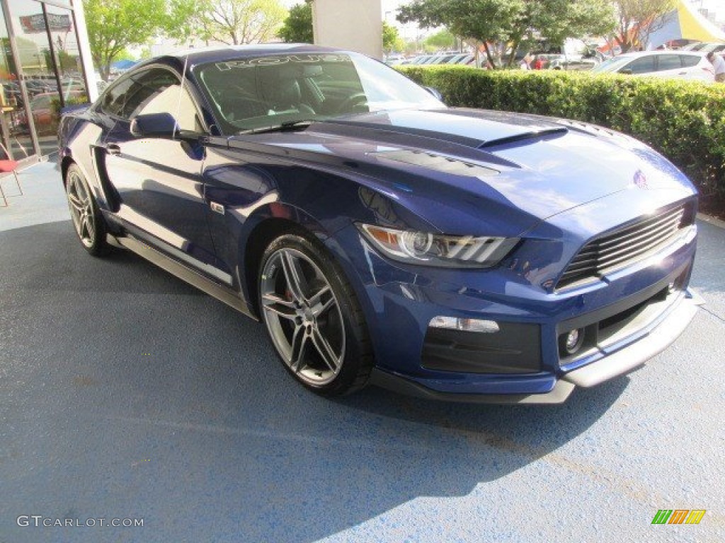 Deep Impact Blue Metallic 2015 Ford Mustang Roush Stage 2 Coupe Exterior Photo #102518663