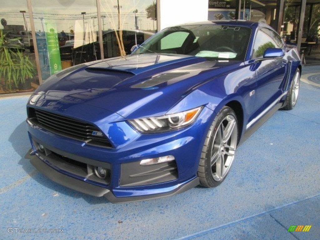 2015 Mustang Roush Stage 2 Coupe - Deep Impact Blue Metallic / Ebony photo #26