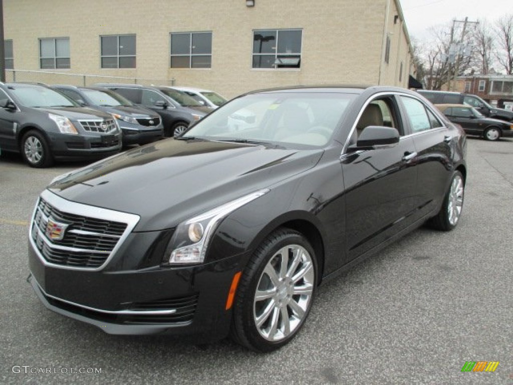 Black Diamond Tricoat 2015 Cadillac ATS 2.0T Luxury Sedan Exterior Photo #102519191