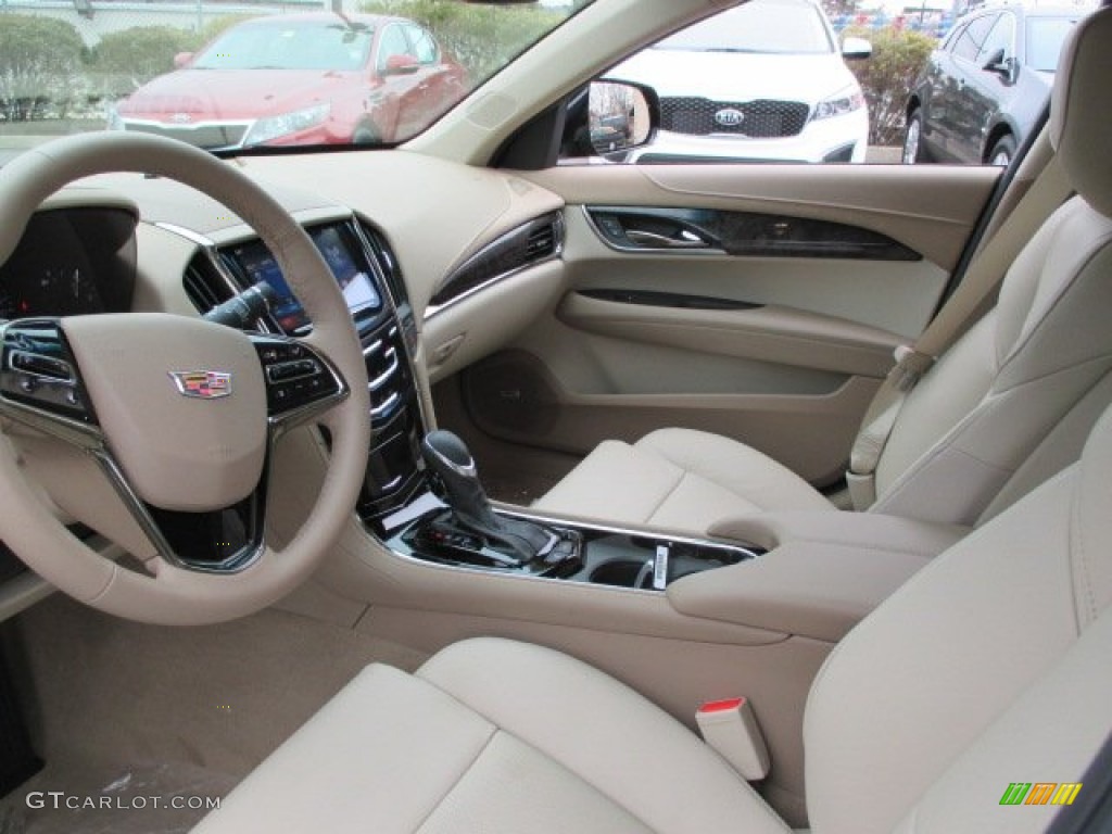 Light Neutral/Medium Cashmere Interior 2015 Cadillac ATS 2.0T Luxury Sedan Photo #102519257