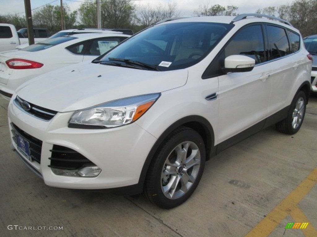 2015 Escape Titanium - White Platinum Metallic Tri-Coat / Medium Light Stone photo #9