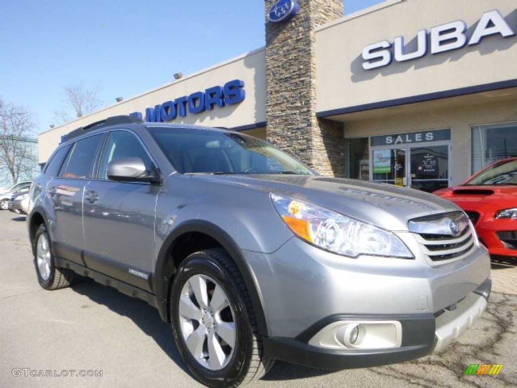2011 Outback 2.5i Limited Wagon - Steel Silver Metallic / Off Black photo #1