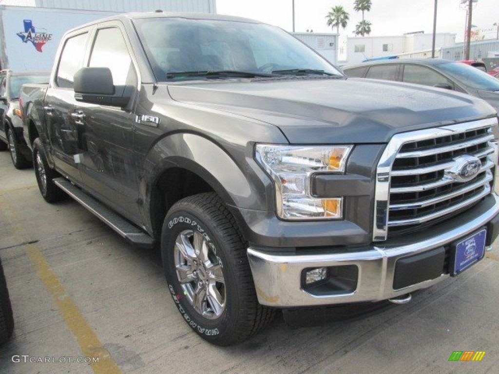 2015 F150 XLT SuperCrew 4x4 - Magnetic Metallic / Medium Earth Gray photo #1