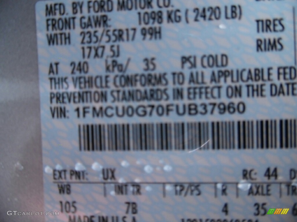 2015 Escape SE - Ingot Silver Metallic / Charcoal Black photo #14