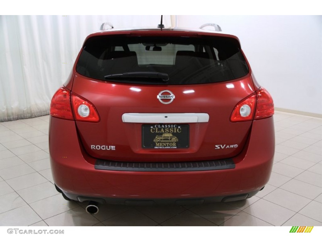 2011 Rogue SV AWD - Cayenne Red / Black photo #13