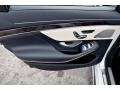 Porcelain/Black 2015 Mercedes-Benz S 63 AMG 4Matic Sedan Door Panel