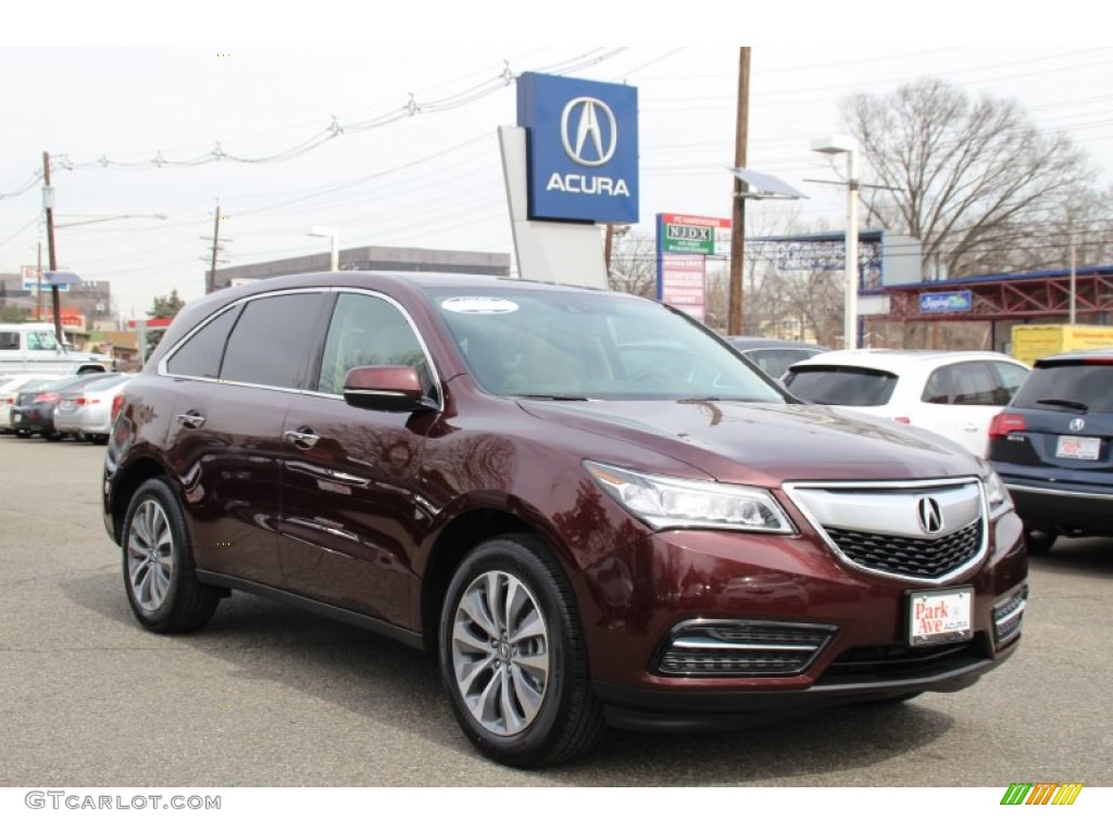 2015 MDX SH-AWD Technology - Dark Cherry Pearl / Parchment photo #1