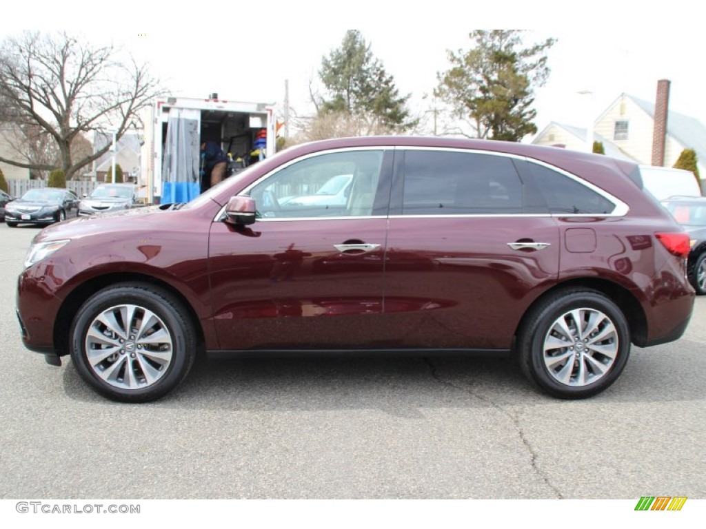 2015 MDX SH-AWD Technology - Dark Cherry Pearl / Parchment photo #6