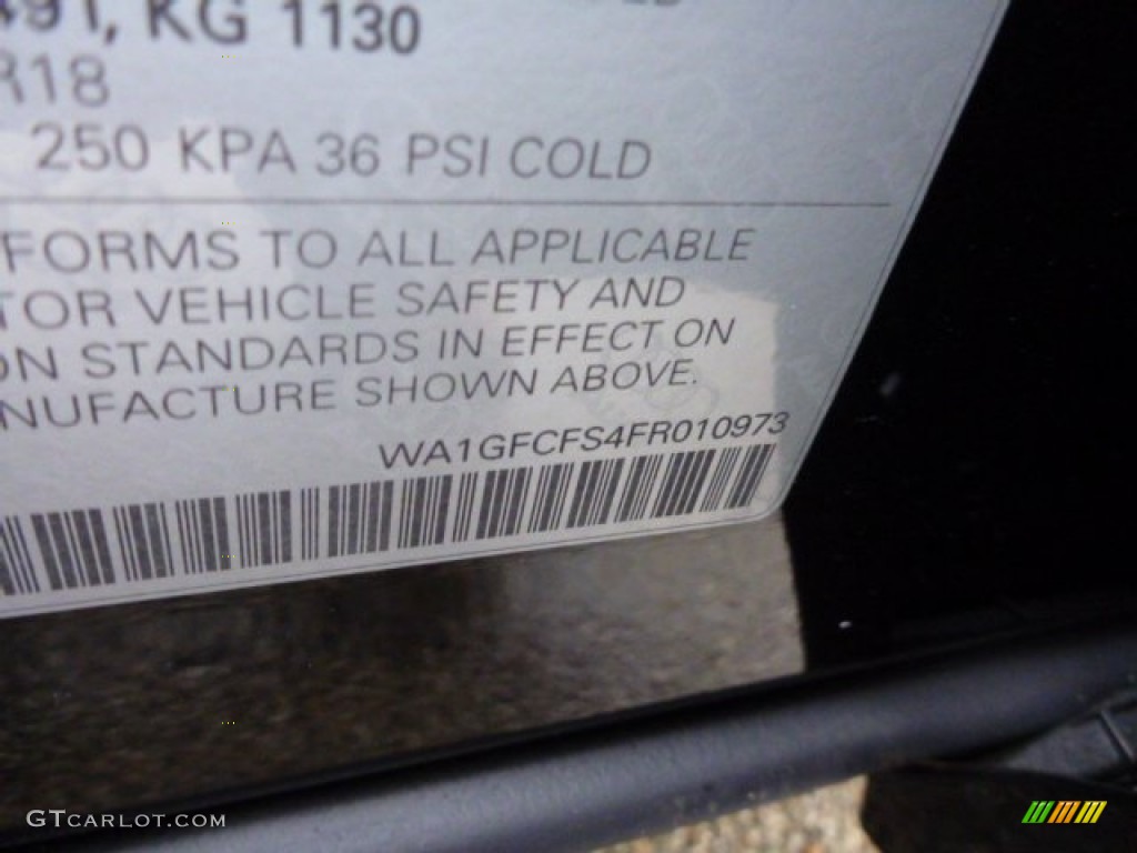 2015 Q3 2.0 TFSI Premium Plus quattro - Mythos Black Metallic / Black photo #11