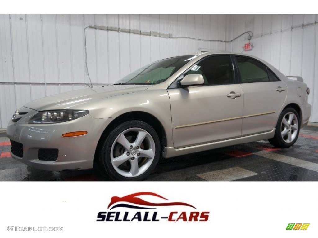 2007 MAZDA6 i Sport Sedan - Smokestone / Beige photo #1