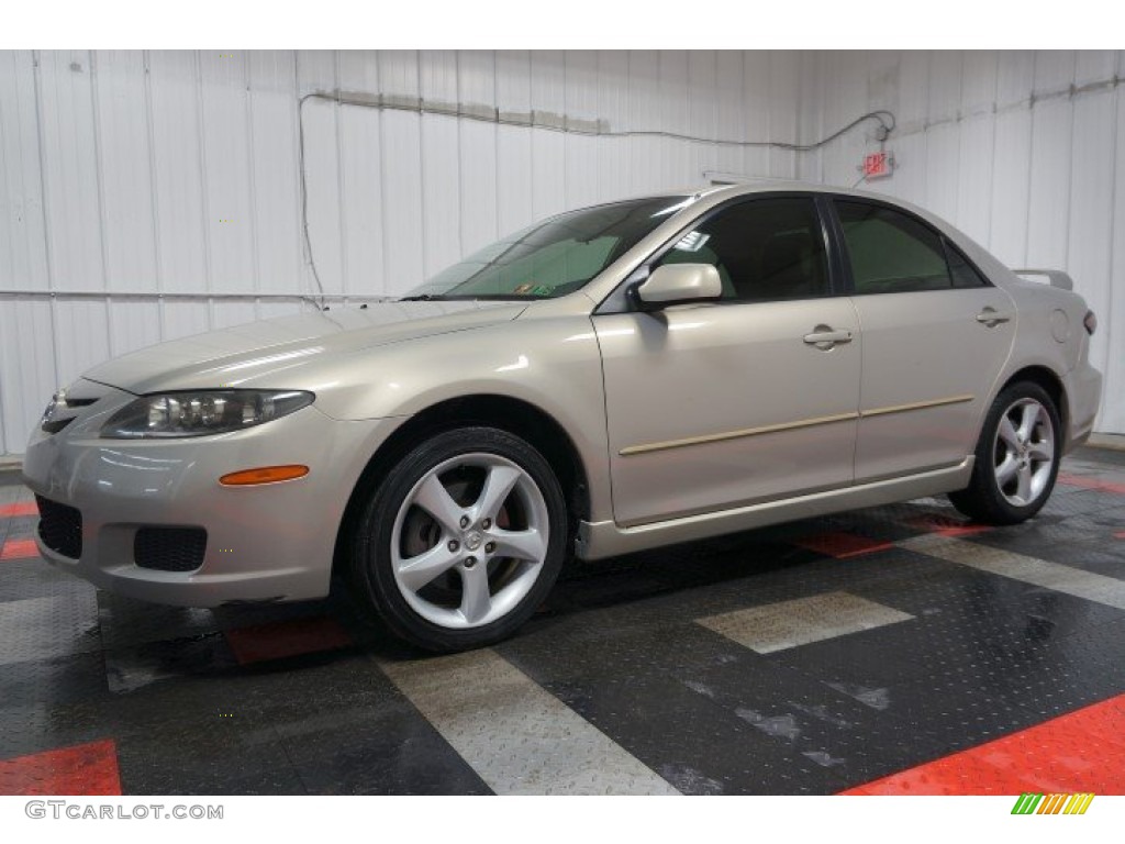 2007 MAZDA6 i Sport Sedan - Smokestone / Beige photo #2