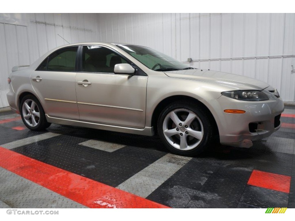 2007 MAZDA6 i Sport Sedan - Smokestone / Beige photo #6