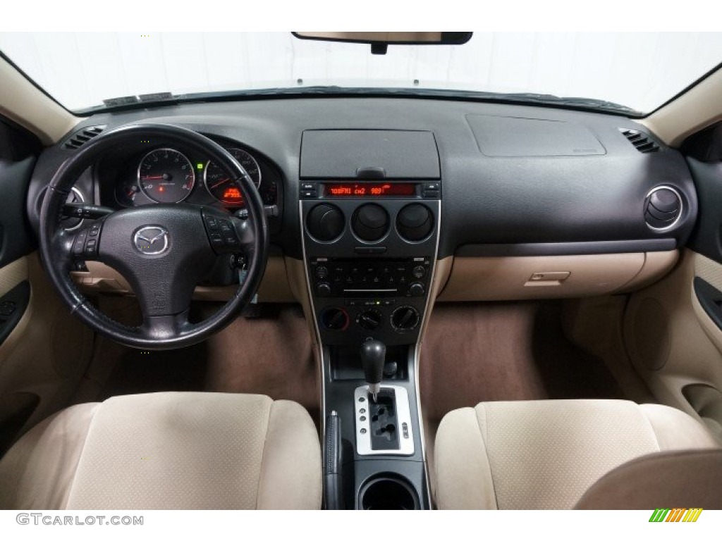 2007 MAZDA6 i Sport Sedan - Smokestone / Beige photo #22