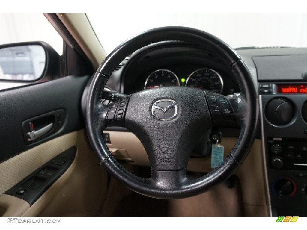 2007 MAZDA6 i Sport Sedan - Smokestone / Beige photo #23