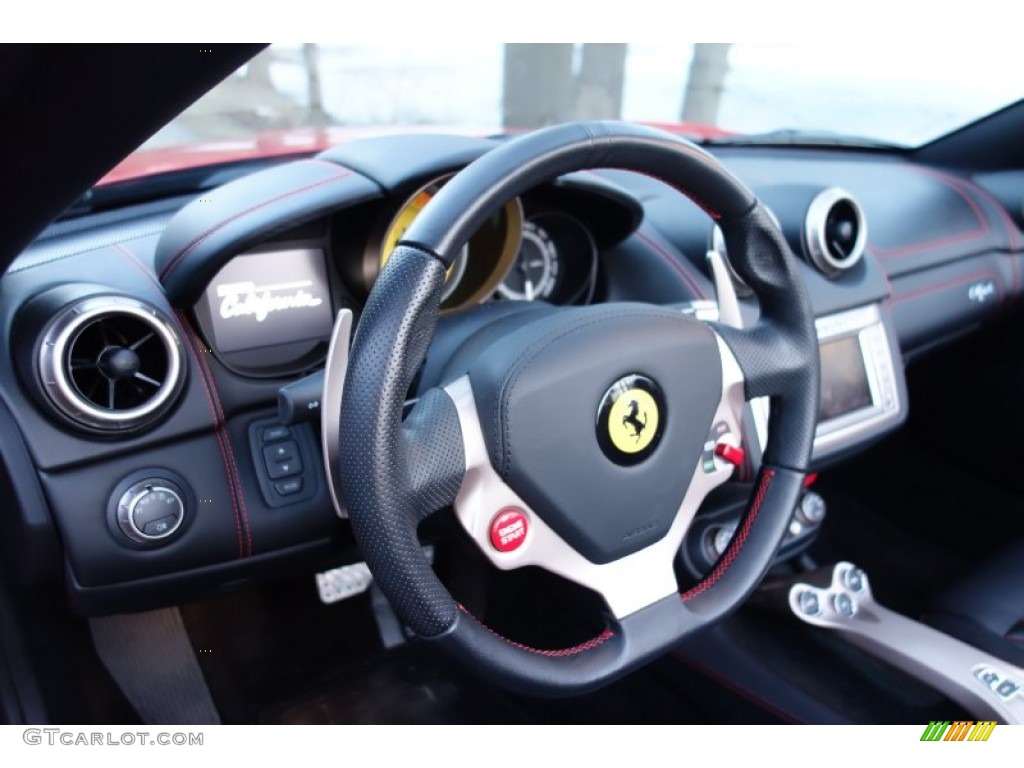 2013 Ferrari California 30 Nero Steering Wheel Photo #102535922