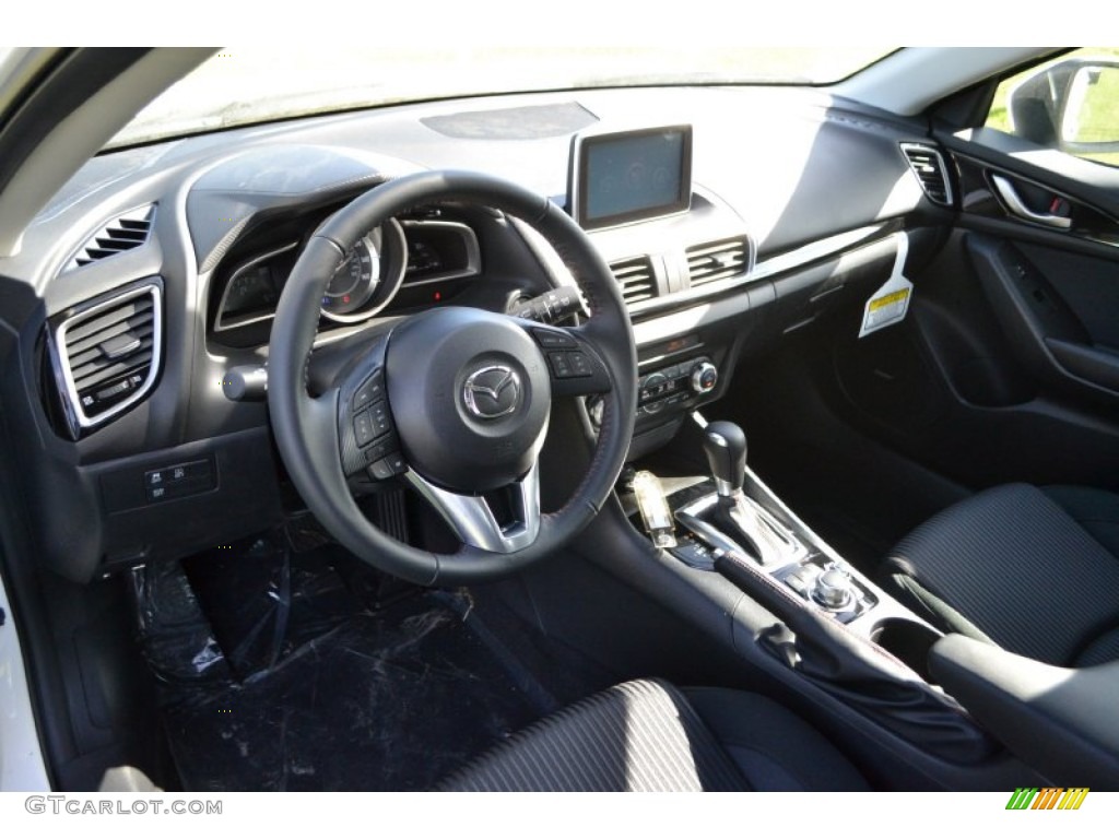 Black Interior 2015 Mazda MAZDA3 i Touring 5 Door Photo #102544145