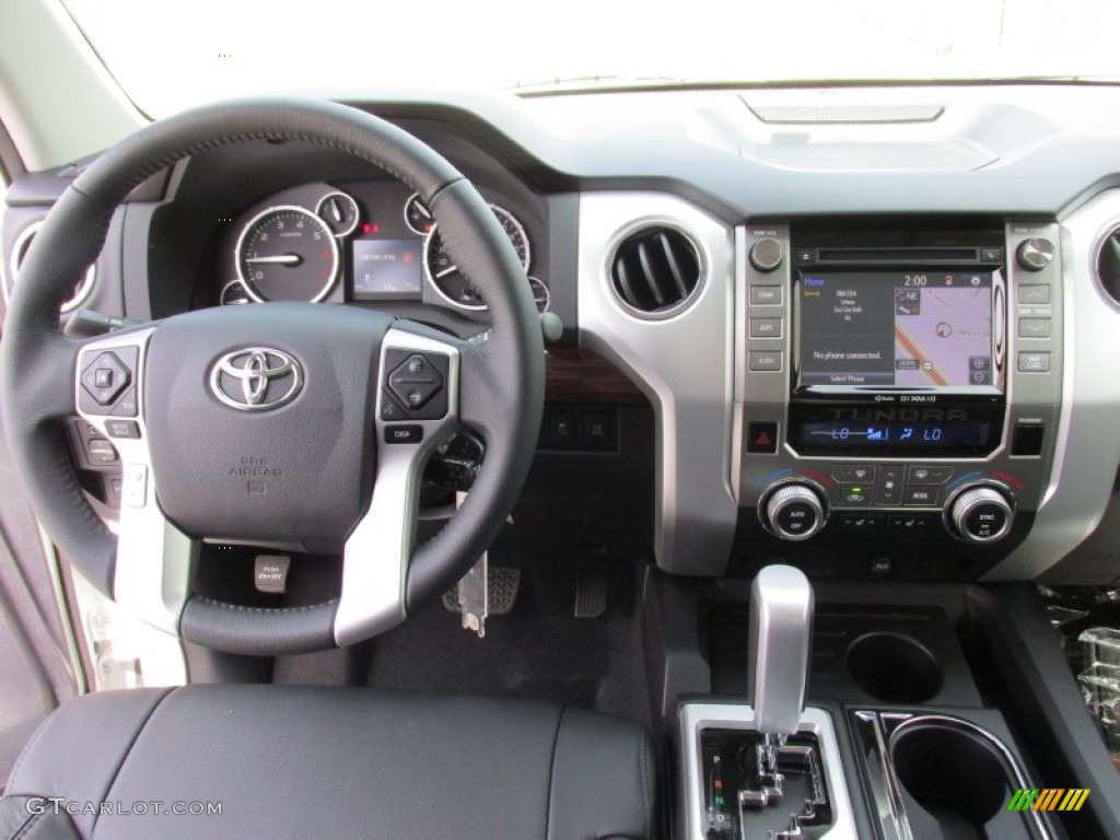 2015 Toyota Tundra Limited CrewMax Black Dashboard Photo #102546689