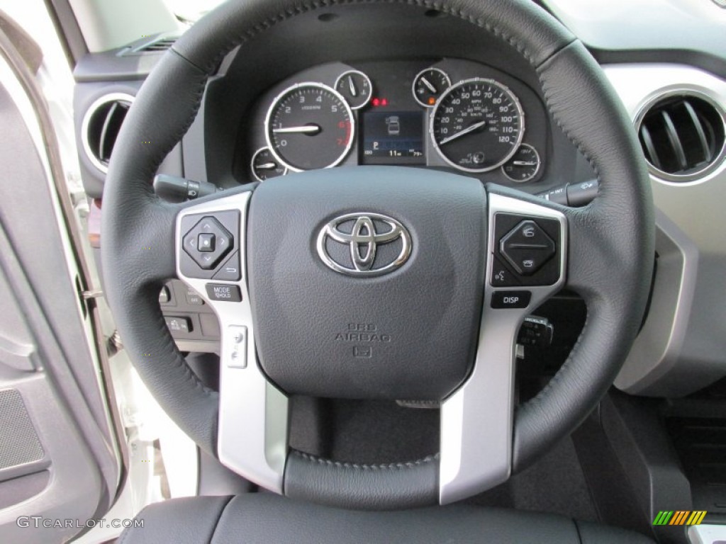 2015 Toyota Tundra Limited CrewMax Black Steering Wheel Photo #102546719