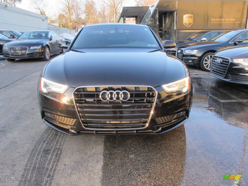 Brilliant Black 2015 Audi A5 Premium quattro Coupe Exterior Photo #102549179