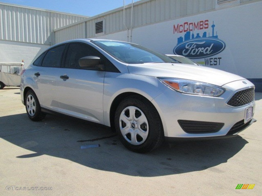 2015 Focus S Sedan - Ingot Silver Metallic / Charcoal Black photo #1