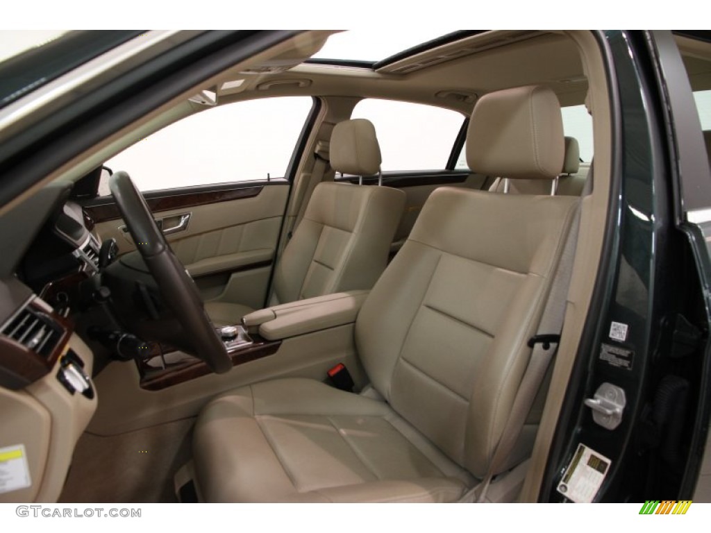 Almond Beige Interior 2010 Mercedes-Benz E 350 4Matic Sedan Photo #102555985