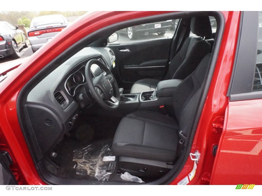 Black Interior 2015 Dodge Charger R/T Photo #102556234