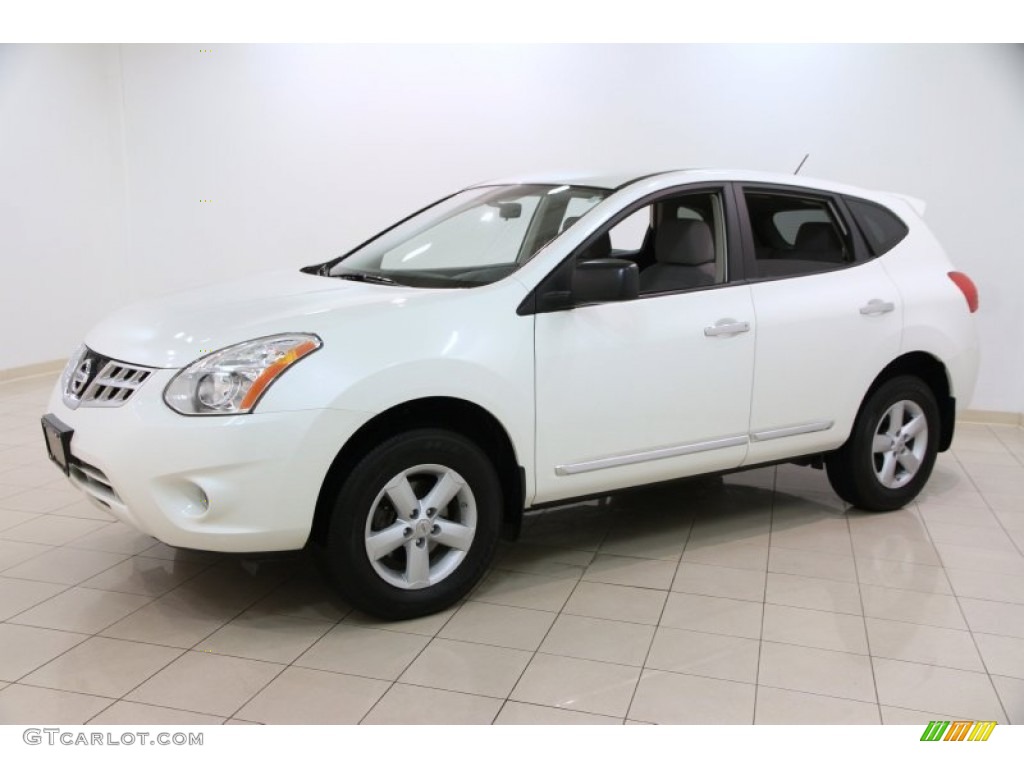 Pearl White 2012 Nissan Rogue S AWD Exterior Photo #102557293