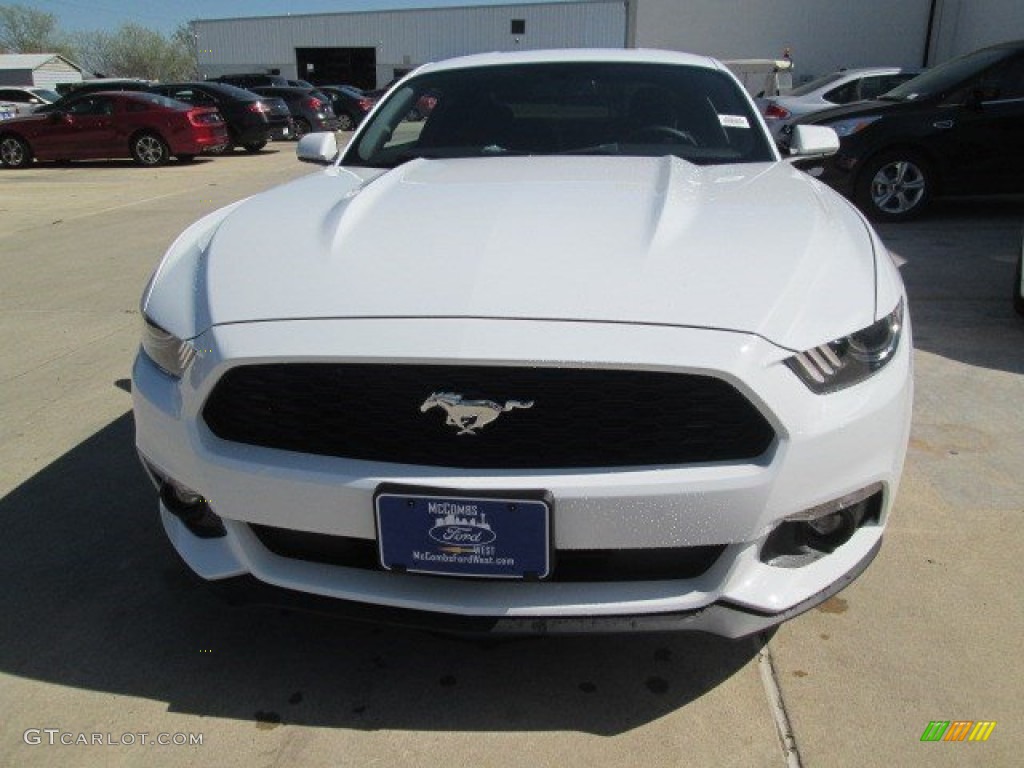 2015 Mustang V6 Coupe - Oxford White / Ebony photo #3