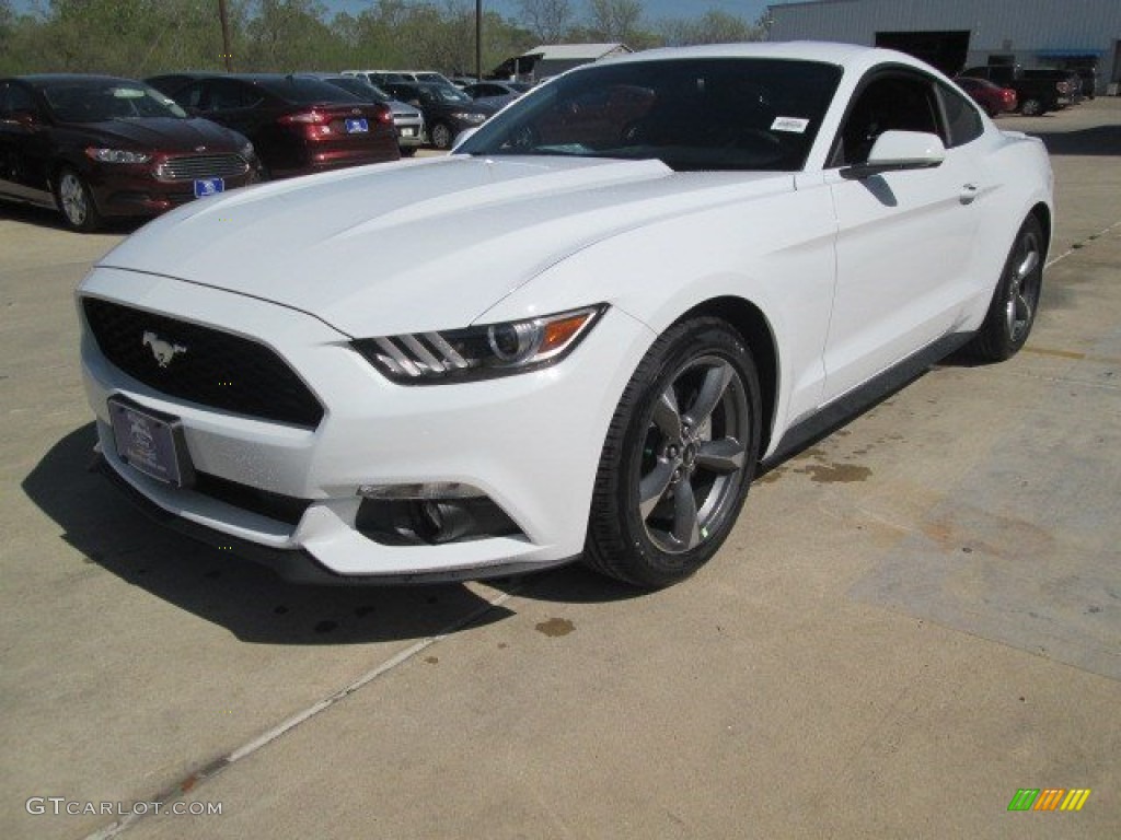 2015 Mustang V6 Coupe - Oxford White / Ebony photo #4